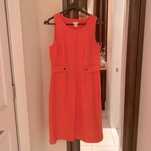 Adorable coral J. Crew shift dress.